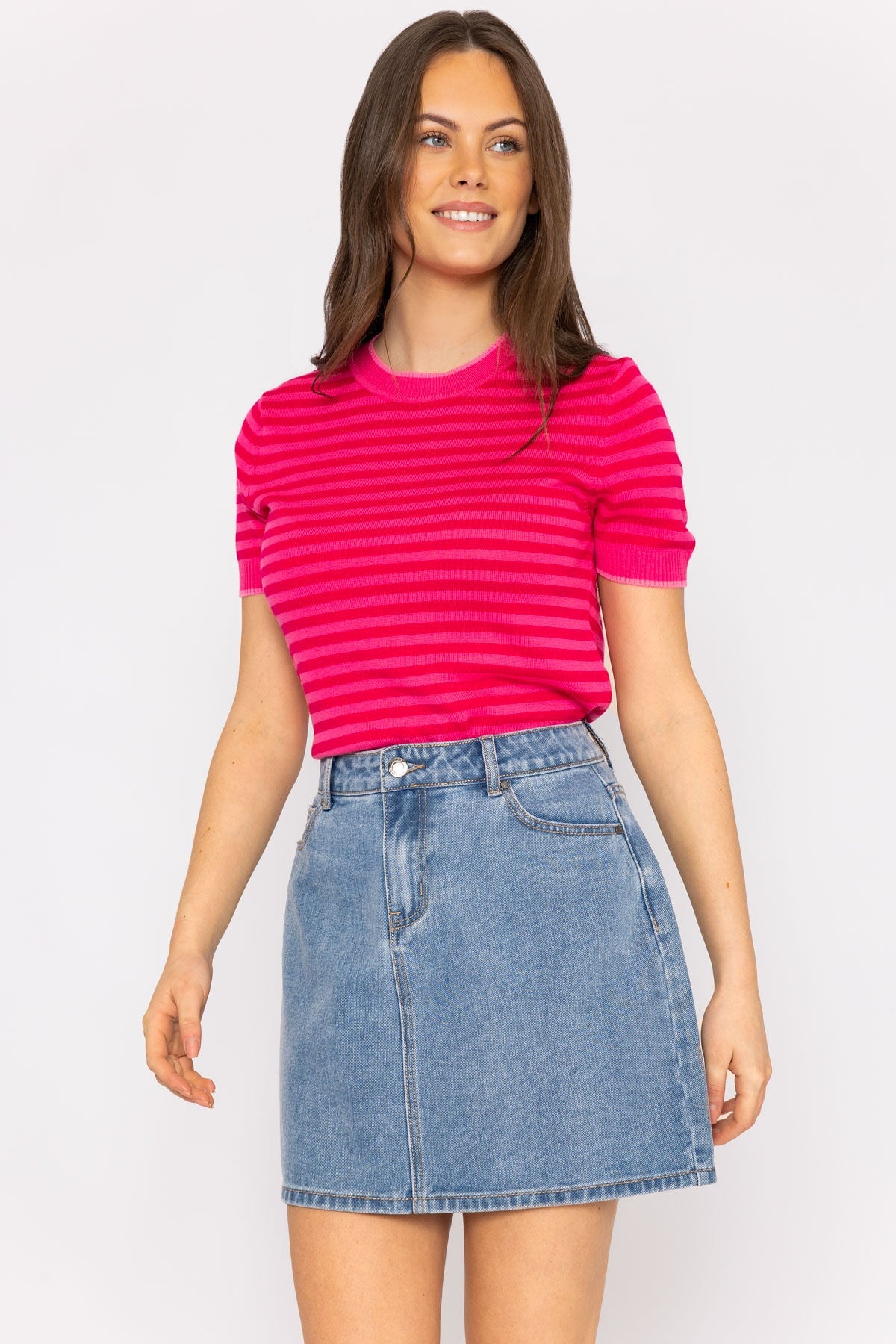 Slim Fit womens skirt denim Short Skirts Mid Waist Jeans Skirts Casual jeans  | eBay